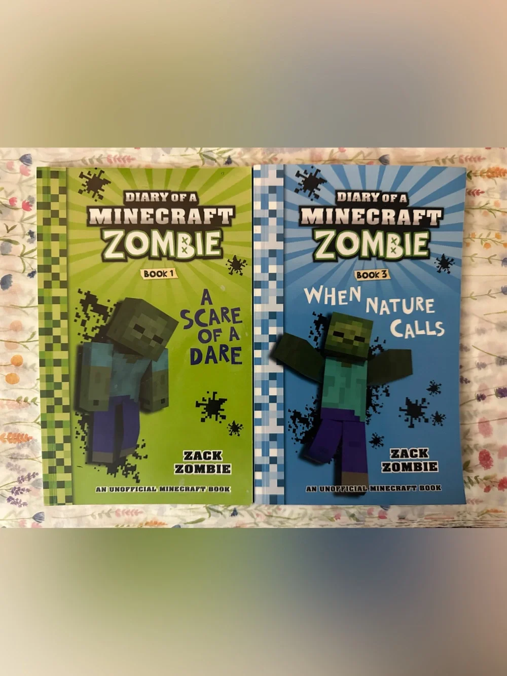 Diary of a Minecraft Zombie Book Set - Green & Blue Covers